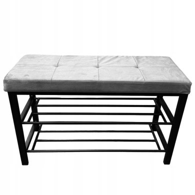 Скамейка для обуви Kontrast LOFT Welur Серый 6.01.83352 фото - 2