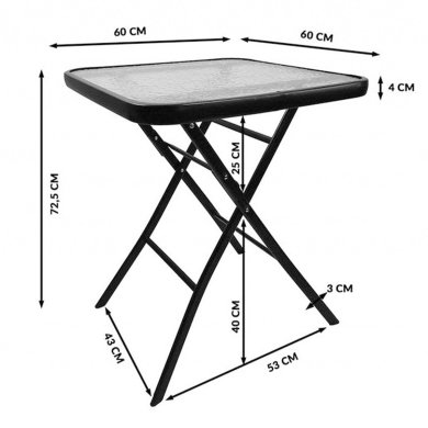 Складной садовый стол Kontrast TASOS Черный 5.04.21139 фото - 10