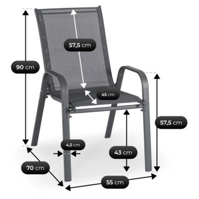 Комплект садових меблів Mebel Elit LIBERTY Чорний ME.LIBERTY/P/T/OGR/ZES фото - 9