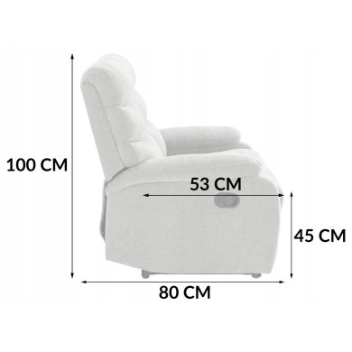 Кресло мягкое раскладное с реклайнером Kontrast VERA DUO Светло-коричневый 5.01.84847 фото - 13