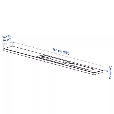 Модуль для стола MITTZON 160x12 см Белый - 5 IKEA Модуль для стола MITTZON 160x12 см Белый 90531269 фото - 5