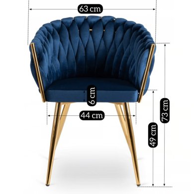 Обідній стілець Mebel Elit CAPI Welur Синій ME.CAPI/GR/ZL/V/K фото - 10