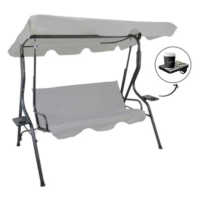 Садовые качели Garden Line 170x110x153 см Серый - 2 Садовые качели Garden Line 170x110x153 см Серый KRE5422 фото - 2