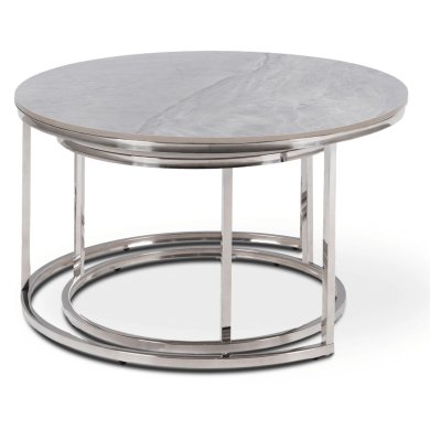 Комплект журнальних столів Mebel Elit MILANO 2 шт Сірий ME.MILANO/SZM/SR/L фото - 3