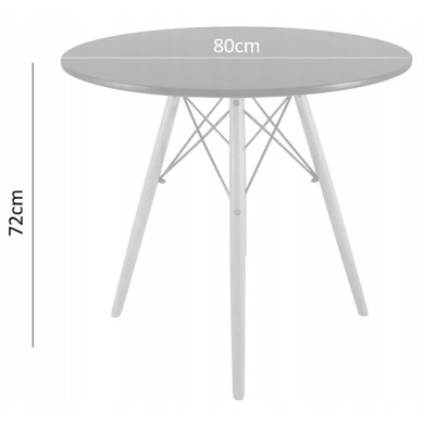 Обідній стіл Chomik Чорний FAT1187 фото - 9