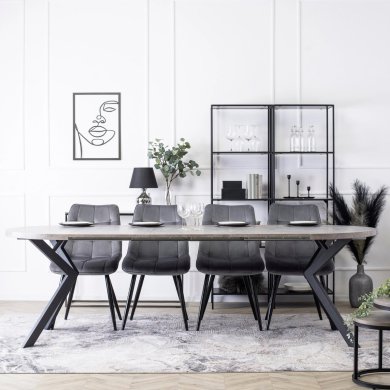 Раскладной обеденный стол Mebel Elit LUKAS Бетон - 13 Раскладной обеденный стол Mebel Elit LUKAS Бетон ME.LUKAS/BET/CZ/S фото - 13