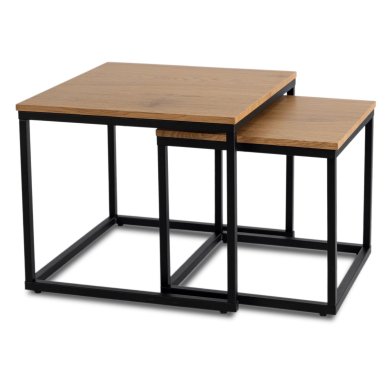 Комплект журнальних столів Mebel Elit CARMI Дуб золотий - 2 Комплект журнальних столів Mebel Elit CARMI Дуб золотий ME.CARMI/DZ/CZ/L фото - 2