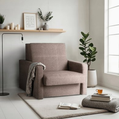 Кресло мягкое раскладное Mebel Elit MILAN 1 Бежевый PPHUE.MAJA1/POLARIS4/FW фото - 11