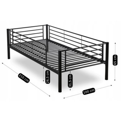 Двухъярусная кровать Mebel Elit RODEZ 90х200 см Черный ME.RODEZ/90/CZ/LOZP фото - 9