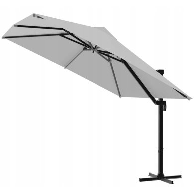 Садова парасоля з чохлом Garden Line ROMA 300х400 см Сірий GAO5415 фото - 4