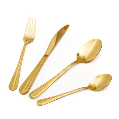 Набор столовых приборов Homla MELONTE 24 шт. | Золотой 160640 фото - 2