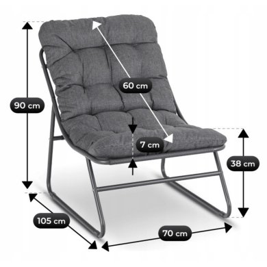 Комплект садових меблів Mebel Elit NIKEA Сірий ME.NIKEA/CZ/T/ZES фото - 8