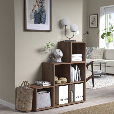 IKEA Стеллаж EKET Орех (ИКЕА ЭКЕТ) 09568842 фото - 2