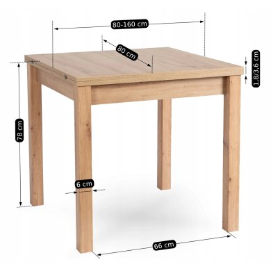 Раскладной обеденный стол Mebel Elit MAX Дуб ривьера B.MAX/DR/S фото - 13