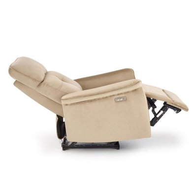 Кресло мягкое раскладное с реклайнером Halmar SEMIR Welur Бежевый V-CH-SEMIR-FOT-BEŻOWY фото - 4