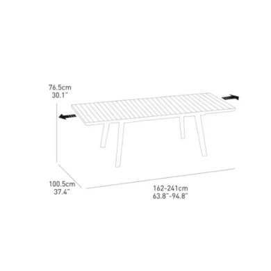 Раскладной садовый стол Keter HARMONY EXTENDABLE Антрацит 255241 фото - 6