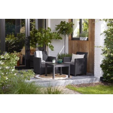 Комплект садових крісел Keter CLAIRE 2 шт Графіт 252978 фото - 6