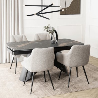 Обідній стілець Mebel Elit NAWARA Boucle Сірий ME.NAWARA/P/CZ/TB/K фото - 7