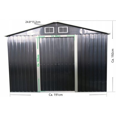 Садовий будиночок Kontrast DM1003 191x277x192 см Антрацит 5.90.21259 фото - 8