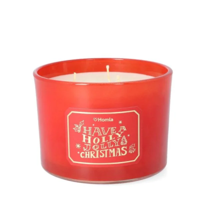 Ароматична свічка Homla LESLI Christmas | Червоний / Золотий 200448 фото - 3