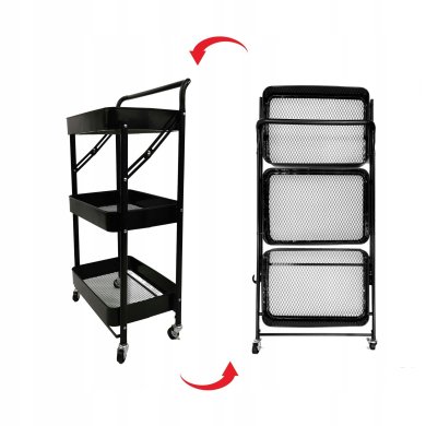 Візок складаний з ручкою Kontrast Чорний 6.02.20035 фото - 2