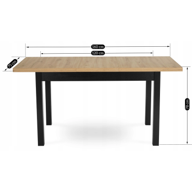 Раскладной обеденный стол Mebel Elit SKUBI Дуб ривьера B.SKUBI/DR/CZ/S фото - 19