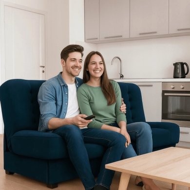 Розкладний диван Mebel Elit PIANO Welur Синій - 8 Розкладний диван Mebel Elit PIANO Welur Синій PPHUE.DOROTKA/KRONOS9/WER фото - 8