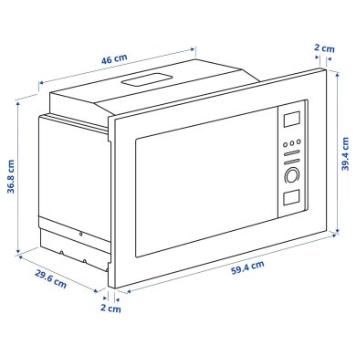 IKEA Мікрохвильова піч VARMD (ИКЕА ВАРМД) 10430698 фото - 4
