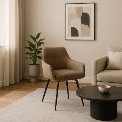 Обідній стілець поворотний Mebel Elit LARISA Бежевий ME.LARISA/BZ/CZ/T/K фото - 5