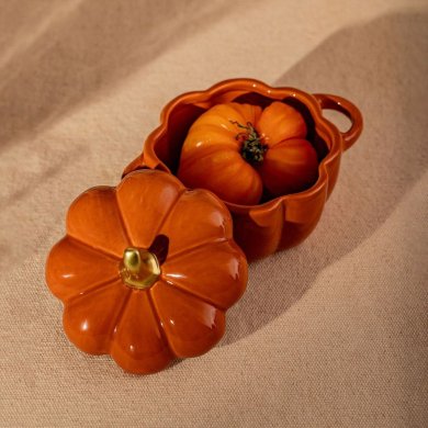 Сервировочная миска с крышкой Homla PUMPKIE 400 мл Оранжевый 230761 фото - 5