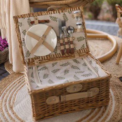 Корзина для пикника Homla LORENZO Бежевый - 6 Корзина для пикника Homla LORENZO Бежевый 230284 фото - 6