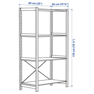 IKEA Стеллаж IVAR Дерево (ИКЕА ИВАР) 79407054 фото - 2