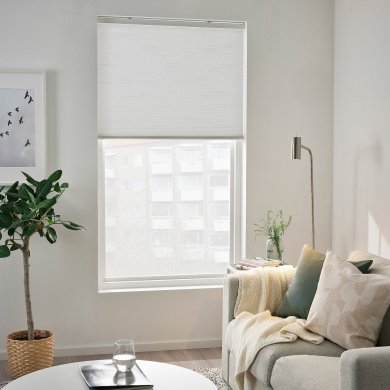 IKEA Рулонная штора с электроприводом PRAKTLYSING 120x195 см Белый (ИКЕА ПРАКТЛИЗИНГ) 00514226 фото - 3