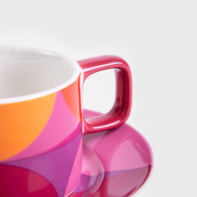 Чашка з блюдцем Homla NAOKO 200 мл Різнокольоровий 231713 фото - 5