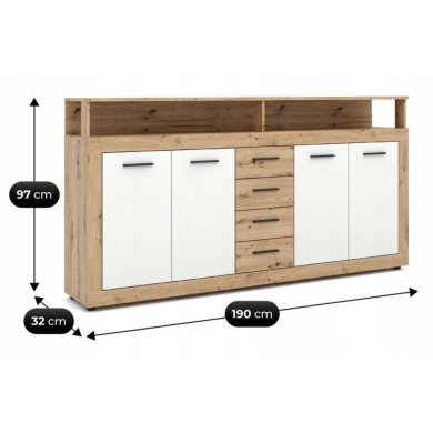 Комод Mebel Elit BLAGO Дуб артизан W.LUNA/DA/B/KOM4D4S фото - 6