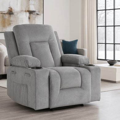 Крісло м'яке розкладне масажне з реклайнером Mebel Elit BOX 2 Темно-сірий ME.BOX2/CP/T/FW фото - 13