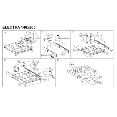 Ліжко Signal Electra | 140х200 / Сірий / Дуб ELECTRA140SZD фото - 6