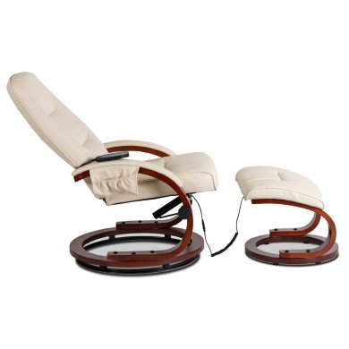 Кресло мягкое массажное с подставкой Mebel Elit CANO Бежевый ME.CANO/BZ/E/FW фото - 5