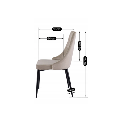Обідній стілець Mebel Elit EDEN Бежевий ME.EDEN/BZ/V/K фото - 12