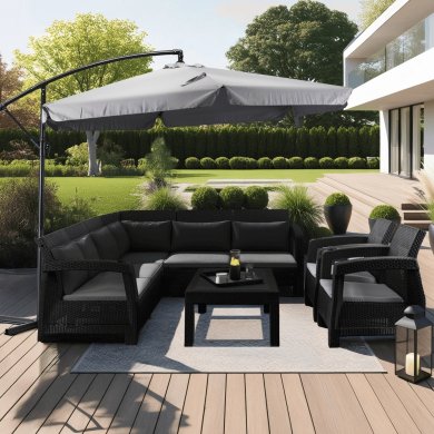 Садовый зонт с чехлом Mebel Elit AKRON 255 см Светло-серый ME.AKRON/JP/T/OGR/PAR фото - 11