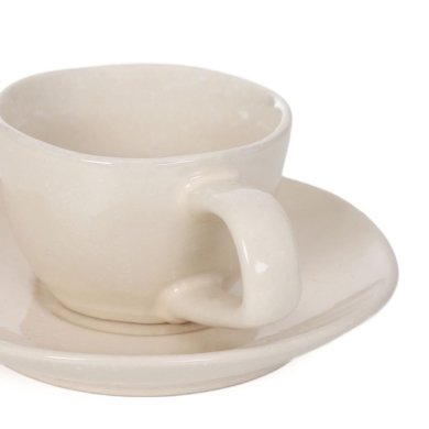 Чашка з блюдцем Homla ODELA 80 мл Кремовий - 2 Чашка з блюдцем Homla ODELA 80 мл Кремовий 227775 фото - 2