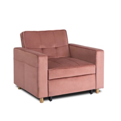 Кресло мягкое раскладное Mebel Elit SOLOR Welur Розовый ME.SOLOR2/R/V/FW фото - 3