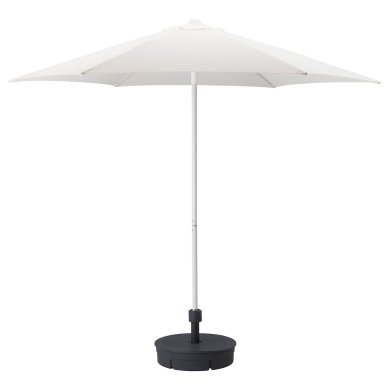 IKEA Садовый зонт с основой HOGON 270 см Белый (ИКЕА ХЁГЁН) 39285813