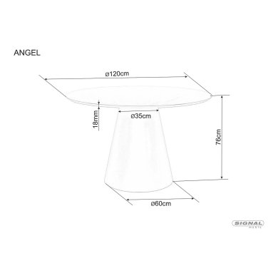 Обеденный стол Signal ANGEL Marmur Черный ANGELSZC фото - 6