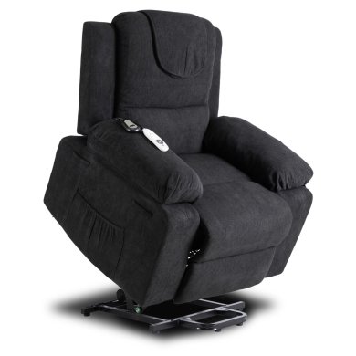 Кресло мягкое раскладное массажное с реклайнером Mebel Elit FENIX Velvet Черный ME.FENIX/CZ/SZTR/FW фото - 11