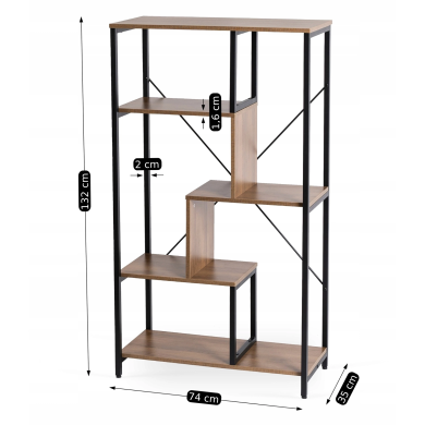 Стелаж Mebel Elit TIM Горіх - 9 Стелаж Mebel Elit TIM Горіх ME.TIM/RU/CZ/REG фото - 9