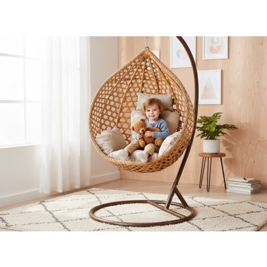 Підвісне крісло-кокон Garden Line S Бежевий FAT0179 фото - 3