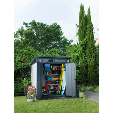 Садовий будиночок Keter ARTISAN 214х218х226 см Коричневый 230459-1 фото - 3