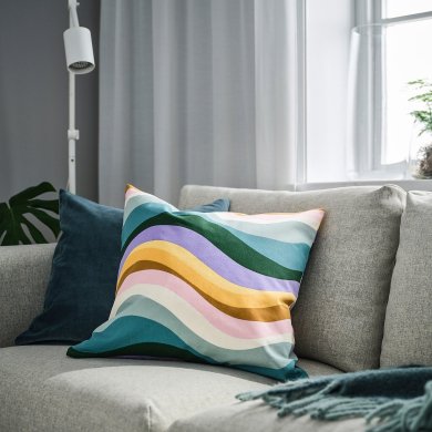 IKEA Декоративна наволочка MYGGBLOMSTER 50х50 см Різнокольоровий (ИКЕА МИГГБЛОМСТЕР) 70582132 фото - 4