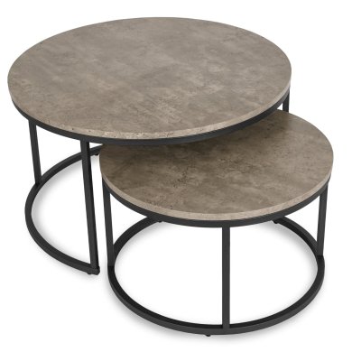 Комплект журнальних столів Mebel Elit ROCKY MAX 2 шт Бетон ME.MAXROCKY/BET/CZ/L фото - 5